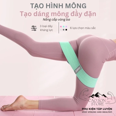 Dây kháng lực đàn hồi Aolikes MiniBand tập chân mông đùi tại nhà 38.997₫