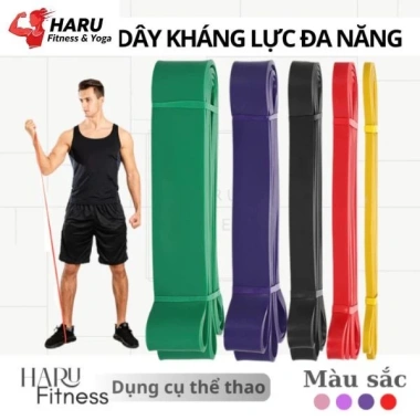 Dây Kháng Lực Haru Powerband HR17 Đa Năng – Tập Toàn Thân Tại Nhà, Nhiều Lực, Giá Chỉ 30.000₫