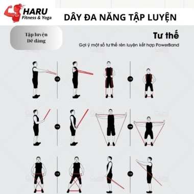 Dây Kháng Lực Haru Powerband HR17 Đa Năng – Tập Toàn Thân Tại Nhà, Nhiều Lực, Giá Chỉ 30.000₫