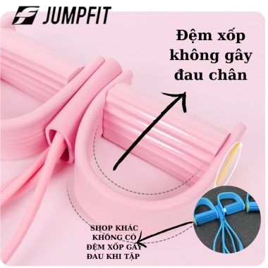 Dây kháng lực JUMPFIT 6 ống cao su tập bụng tại nhà - Dây kéo đàn hồi cho nữ, 49k
