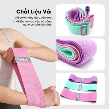 Dây kháng lực JUSTFIT miniband Aolikes cao cấp: Tập chân, mông, đùi cho nam nữ, giá 55.000₫
