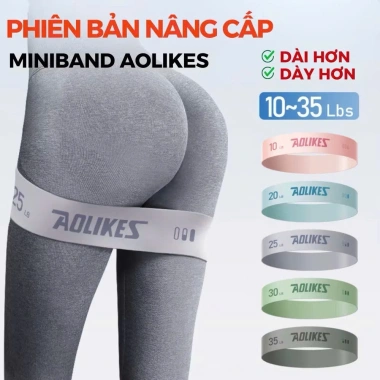 Dây Kháng Lực Mini Band 6 chiếc Cao Su Tập Gym Chân Mông Aolikes AL3.601 - Kèm Túi Đựng, Giá 220.000 (B7) 2