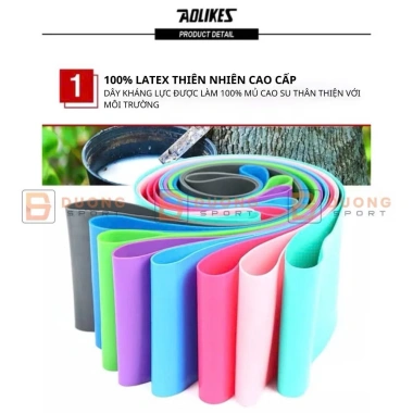 Dây Kháng Lực Mini Band 6 chiếc Cao Su Tập Gym Chân Mông Aolikes AL3.601 - Kèm Túi Đựng, Giá 220.000 (B7) 5