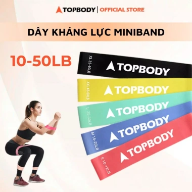 Dây Kháng Lực Miniband TOPBODY-02 Tập Mông Đùi - Giá 40.000, Kháng Lực Mạnh