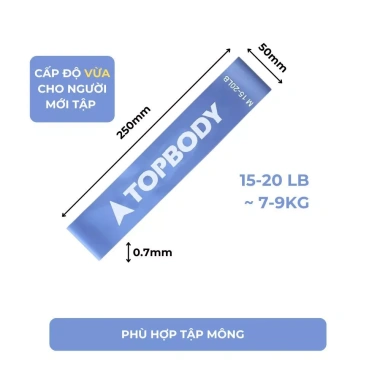 Dây Kháng Lực Miniband TOPBODY-02 Tập Mông Đùi - Giá 40.000, Kháng Lực Mạnh