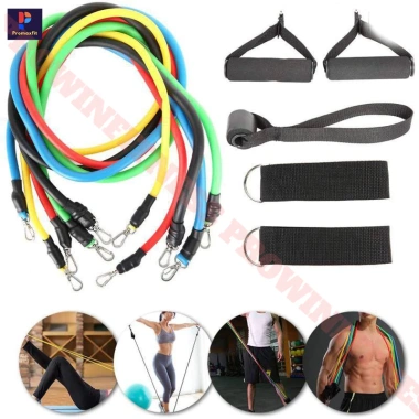 Dây kháng lực ngũ sắc Prowin Fitness cao su đàn hồi co giãn, gym yoga, chỉ 90.000 VND