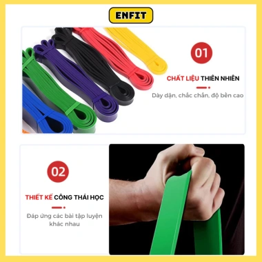 Dây Kháng Lực Power Band Cao Su Đàn Hồi Đa Năng - Tập Tay, Vai, Chân, Đùi - Giá 23.000đ