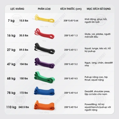 Dây Kháng Lực Powerband Giá 29.000 VND - Tập Toàn Thân, Hỗ Trợ Tập Luyện