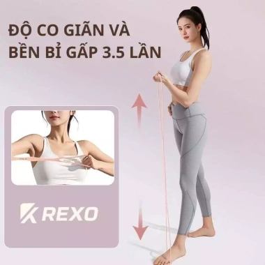 Dây Kháng Lực REXO KL525 - Tập Thon Gọn Vai Lưng Bắp Tay, Chất Liệu Bền Bỉ, Giá 105k
