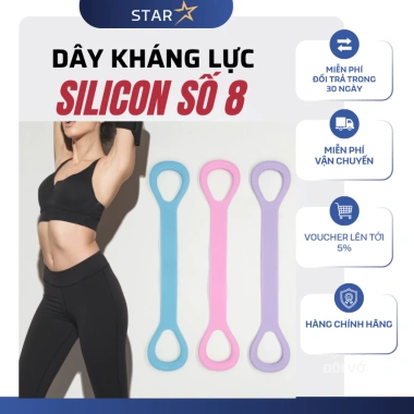 Dây Kháng Lực Số 8 Silicon Co Giãn - Tập Gym, Yoga, Mở Vai, Tay, Lưng - 51.200 VND