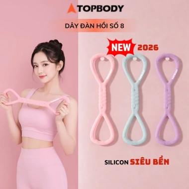 Dây kháng lực số 8 Silicon Topbody - Tập tay, vai, lưng, yoga, gym tại nhà, giá 55.000₫