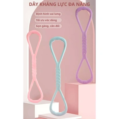 Dây kháng lực số 8 Silicon Topbody - Tập tay, vai, lưng, yoga, gym tại nhà, giá 55.000₫