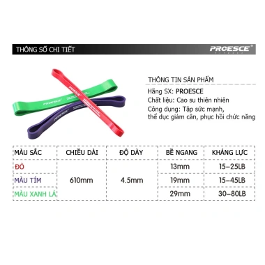 Dây kháng lực Superband Proesce - Tập mông, chân, cực bền, giảm còn 48.016₫ 7