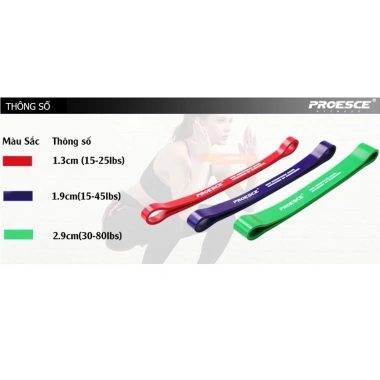 Dây kháng lực Superband Proesce - Tập mông, chân, cực bền, giảm còn 48.016₫ 8