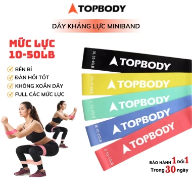Dây kháng lực tập gym miniband TOPBODY - Tăng cơ mông đùi, giá chỉ 39.200₫