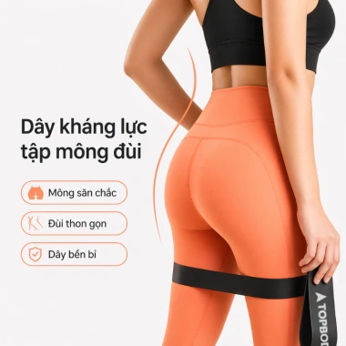 Dây kháng lực tập gym miniband TOPBODY - Tăng cơ mông đùi, giá chỉ 39.200₫ 5 Dây kháng lực tập gym miniband TOPBODY - Tăng cơ mông đùi, giá chỉ 39.200₫ 5