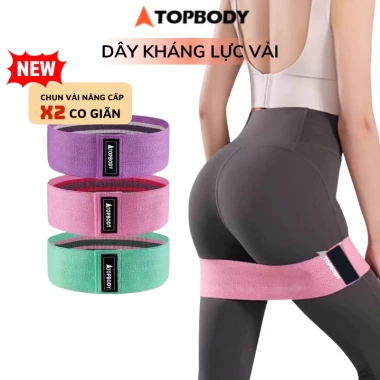 Dây kháng lực TOPBODY BAKLU01 - Dây Vải tập mông đùi, giảm cân, tăng sức mạnh, 69.000 VND