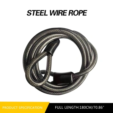 Dây khóa thép 1.8m chống trộm cho MTB và xe đường phố - Bảo mật cao, giá chỉ 142.890₫ 2