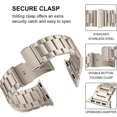 Dây kim loại Thép không gỉ cho Apple Watch Series 11-10, 42-49mm, 40-46mm - Giá ưu đãi 100.640đ 4 Dây kim loại Thép không gỉ cho Apple Watch Series 11-10, 42-49mm, 40-46mm - Giá ưu đãi 100.640đ 4