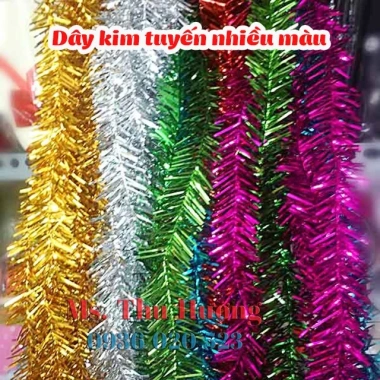 Dây kim tuyến Noel Tết đa màu bông mai tuyết xù đuôi chồn siêu rẻ 15.000₫ 9
