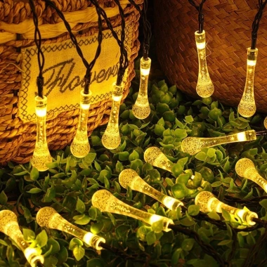 Dây LED 10m Bi Bọt Giọt Nước 28-32 Bóng Đèn Vàng Ấm, Đa Màu Trang Trí Tết và Noel Giá 42.000 VND