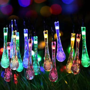Dây LED 10m Bi Bọt Giọt Nước 28-32 Bóng Đèn Vàng Ấm, Đa Màu Trang Trí Tết và Noel Giá 42.000 VND