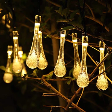 Dây LED 10m Bi Bọt Giọt Nước 28-32 Bóng Đèn Vàng Ấm, Đa Màu Trang Trí Tết và Noel Giá 42.000 VND