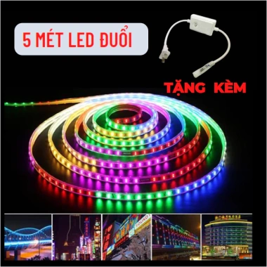 Dây LED 50M 2.835 220V nháy đuổi đa màu - Siêu đẹp, tặng nguồn, có video thực - Giá chỉ 60.000₫