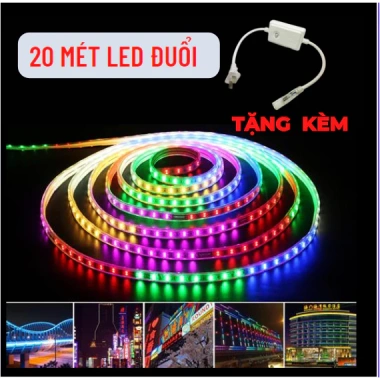 Dây LED 50M 2.835 220V nháy đuổi đa màu - Siêu đẹp, tặng nguồn, có video thực - Giá chỉ 60.000₫ 8 Dây LED 50M 2.835 220V nháy đuổi đa màu - Siêu đẹp, tặng nguồn, có video thực - Giá chỉ 60.000₫ 8
