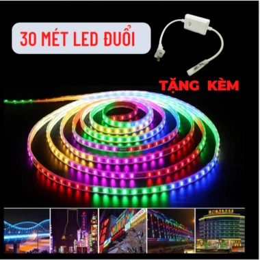 Dây LED 50M 2.835 220V nháy đuổi đa màu - Siêu đẹp, tặng nguồn, có video thực - Giá chỉ 60.000₫ 9 Dây LED 50M 2.835 220V nháy đuổi đa màu - Siêu đẹp, tặng nguồn, có video thực - Giá chỉ 60.000₫ 9