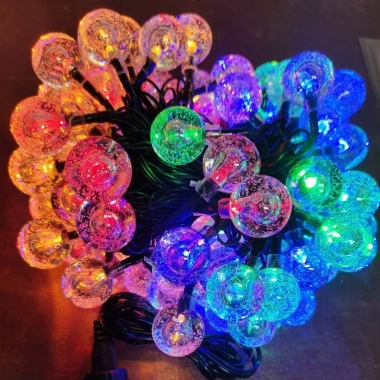 Dây LED Bi Bọt 10m vàng & RGB 32‑38 bóng – Đèn trang trí Noel, Tết nháy đa dạng, giá 38k 2