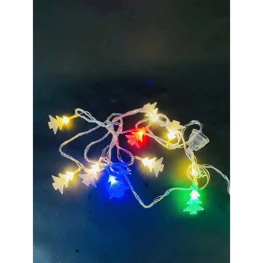 Dây LED chớp 5m 10 bóng - Đèn trang trí Noel Tết, nháy cắm 220V, chỉ 65k 9