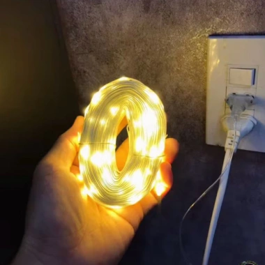Dây LED hạt gạo 30-100m, đa chế độ nháy, trang trí Noel Giáng Sinh, Lễ Tết, ngoài trời, cửa hàng - Giá chỉ 32.592₫