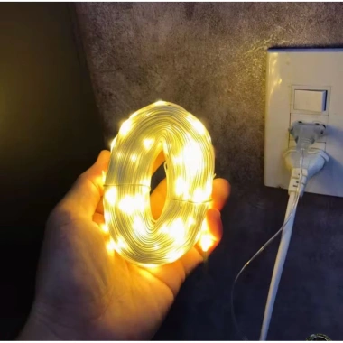 Dây LED hạt gạo 30-100m, đa chế độ nháy, trang trí Noel Giáng Sinh, Lễ Tết, ngoài trời, cửa hàng - Giá chỉ 32.592₫
