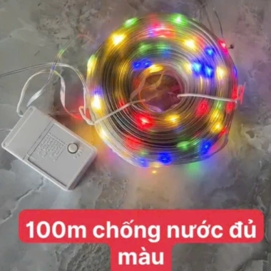 Dây LED hạt gạo chống nước 40m-100m - Ánh sáng vàng, RGB đa màu, nội thất