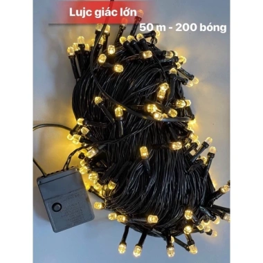 Dây LED kim cương 50m ngoài trời – Đèn lục giác lung linh, sáng rực, giá ưu đãi 35.000₫ 2