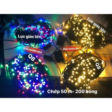 Dây LED kim cương 50m ngoài trời – Đèn lục giác lung linh, sáng rực, giá ưu đãi 35.000₫ 5