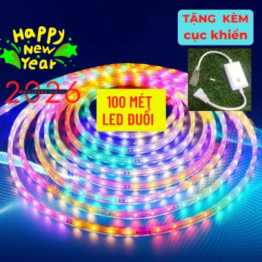 Dây LED nháy 2.835 100M: Tặng nguồn, đèn hắt trần, quấn cây chống nước, decor phòng, giá 120.000đ 2