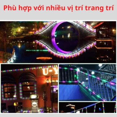 Dây LED nháy 2.835 100M: Tặng nguồn, đèn hắt trần, quấn cây chống nước, decor phòng, giá 120.000đ 5