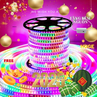 Dây LED Nháy 50m 2.835 - Đèn Trang Trí Tết Noel Ngoài Trời, Chống Nước, Kèm Nguồn, Giá 79.000₫