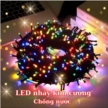 Dây LED Nháy Kim Cương 7 Màu 35m – Đèn Chớp Chống Nước, Bền, Trang Trí Noel Giá 32k 10 Dây LED Nháy Kim Cương 7 Màu 35m – Đèn Chớp Chống Nước, Bền, Trang Trí Noel Giá 32k 10
