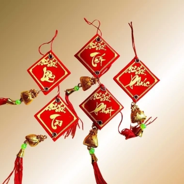 Dây Liễn Treo Tết 2.026 6 Chiếc Cây Đào Mai Quất Nhà Cửa - Giá 24.000 VND