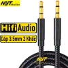 Dây Loa Tai Nghe 3.5mm NYT AT101 Bện Dù, Jack Gold, Lõi Hợp Kim Đồng - Hifi 59k