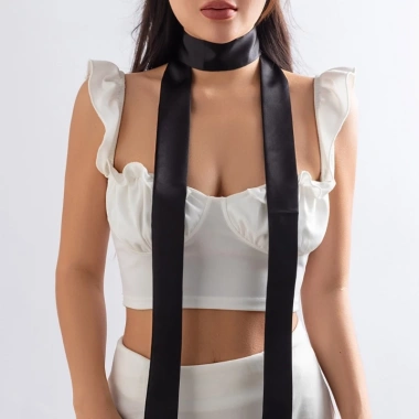Dây Lụa Satin Đeo Cổ & Khăn Choàng Cổ Tùy Chỉnh Thời Trang DIY Nữ – Mềm Mại, Sang Trọng