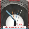 Dây mạng 4 lõi đồng nguyên chất 50m - Cáp chịu lực bọc bạc, chống ẩm, 2 đầu bấm sẵn, giá ưu đãi 90.000₫