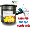 Dây Mạng Ngoài Trời HIDEKI Cat6 FTP 8 Lõi Bọc Bạc, Thép Chịu Lực, HDPE Bền – 150k
