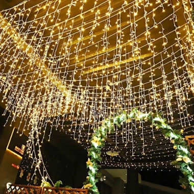 Dây mành LED thả 6-16m 8mm, 24 sợi và 50 sợi 50cm cao cấp, chỉ 62.000₫