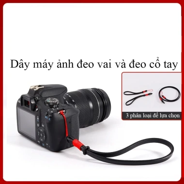 Dây máy ảnh Gegeyao da thật đeo vai và cổ tay, phù hợp mirroless giảm giá 127.500₫