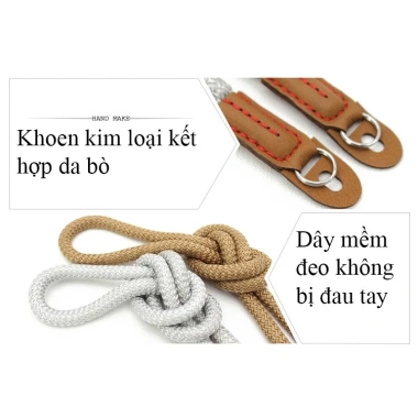 Dây máy ảnh Shetu hand strap đeo cổ tay - Giá 130.000đ, chất liệu mềm, chống trượt, thoải mái
