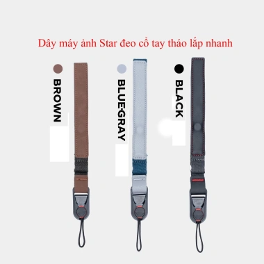 Dây máy ảnh STAR đeo cổ tay tháo nhanh – Phù hợp Fuji XT5, Canon R50, Nikon Z30, Sony ZV-E10 – Giá 179,100₫